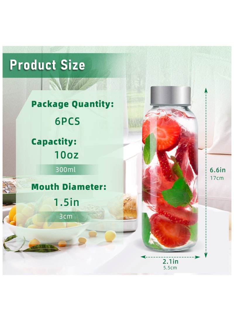 6Pack 10oz Glass Water Bottle Caps & Sleeve, Reusable Lids, Durable Refillable Juice Bottles for Juicing, Smoothies, Travel & Daily Use - pzsku/Z4E28A17D6183F19D0F8BZ/45/_/1725471412/8a00e520-6b82-49bf-b35f-c75d52582c47