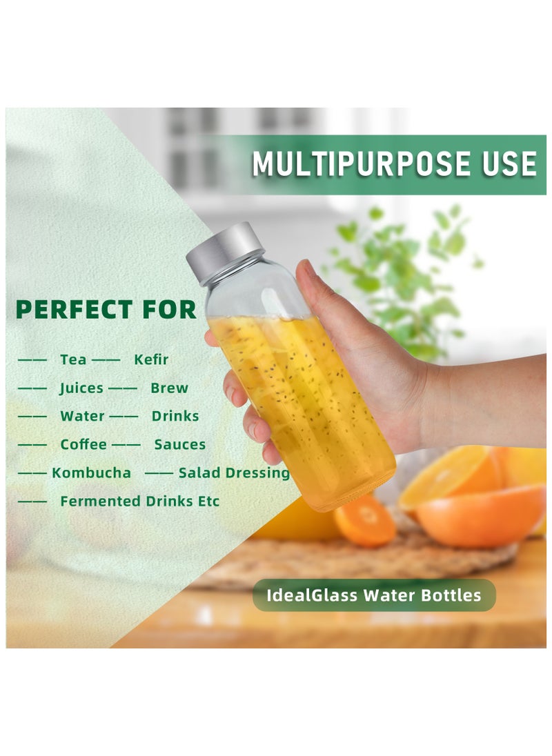 6Pack 10oz Glass Water Bottle Caps & Sleeve, Reusable Lids, Durable Refillable Juice Bottles for Juicing, Smoothies, Travel & Daily Use - pzsku/Z4E28A17D6183F19D0F8BZ/45/_/1725471422/7e2c8e75-87ce-4633-9d4b-66dd6fc97e09