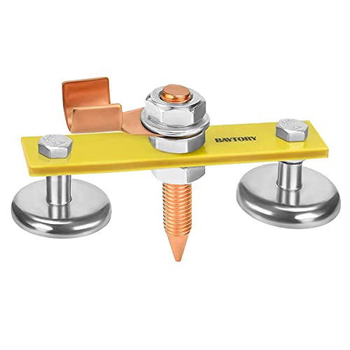 BAYTORY Upgrade Magnetic Welding Support Ground Clamp Tools, Twin Welding Magnet Head, Strong Magnetism Large Suction, Copper Tail Welder Stability Clamps - Image 3