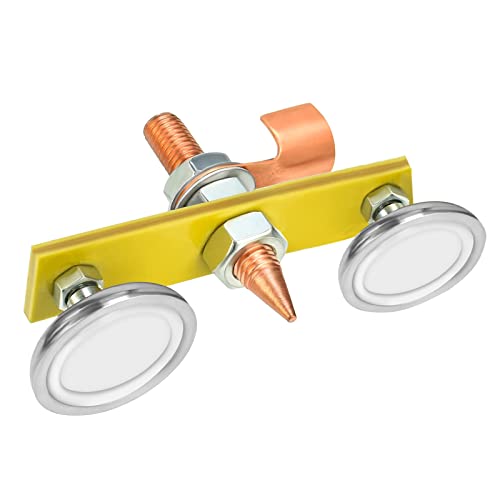 BAYTORY Upgrade Magnetic Welding Support Ground Clamp Tools, Twin Welding Magnet Head, Strong Magnetism Large Suction, Copper Tail Welder Stability Clamps - Image 4