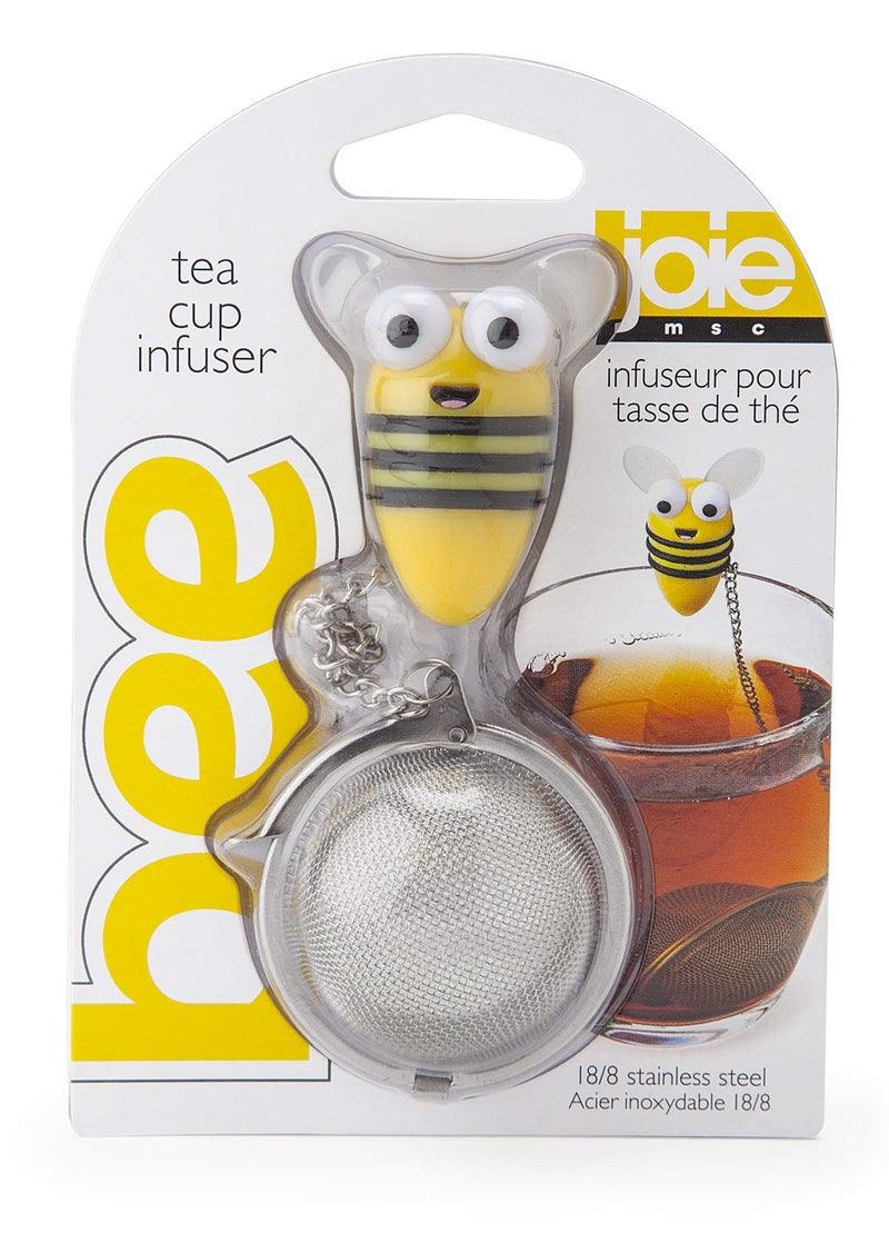 Joie Bumble Bee Tea Ball Infuser, Steep and Strain Loose Leaf Tea, Securely Sits on Side of Mug, Cute Bee Design, Stainless Steel, BPA-Free - Image 2