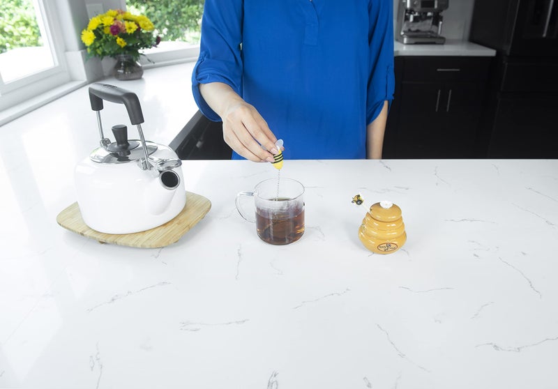 Joie Bumble Bee Tea Ball Infuser, Steep and Strain Loose Leaf Tea, Securely Sits on Side of Mug, Cute Bee Design, Stainless Steel, BPA-Free - Image 3