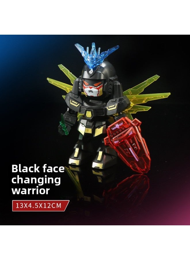 Sichuan Opera Face-changing Mecha Warrior Model Toys Two-in-One Fighter Mecha Deformation Toys Sugar-free Gift Toys