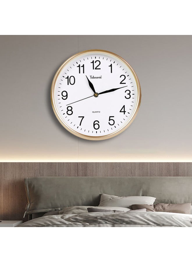 Telesonic Wall Clock For Home Living Room, Simple Electronic Quartz Clock Decorative Wall Clock 30Cm - Image 4