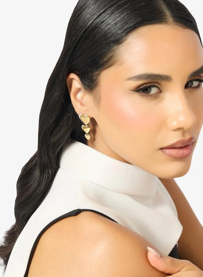 Guess  Multi Hearts Drop Earrings for Women | Best Price UAE