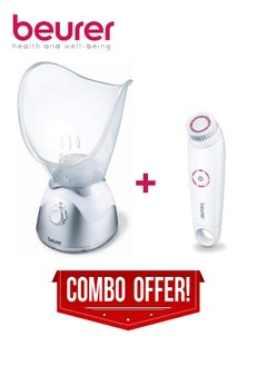 Beurer FS 50 Facial Sauna & FC 45 Facial Cleansing Brush Combo – Complete Home Spa Solution  - Image 1