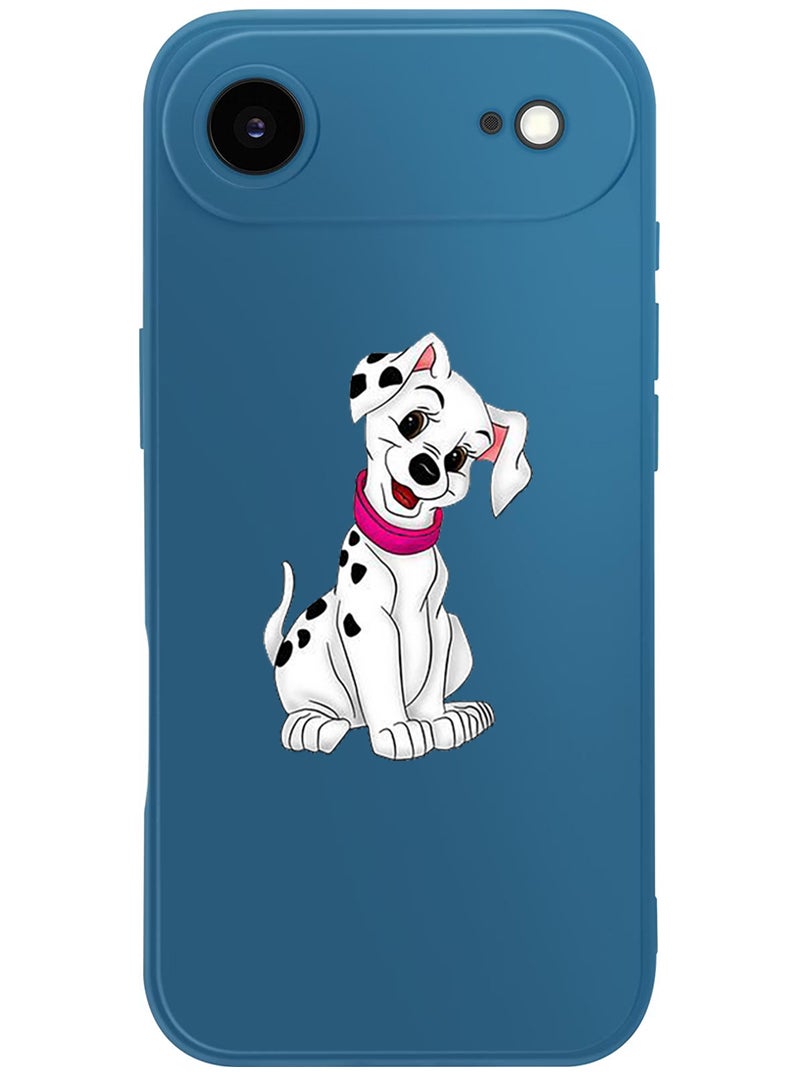 Theodor Protective Slim Fit Case Liquid Silicone Cover with Full Body Protection Anti-Scratch Shockproof Case For Apple iPhone 17 Air (Blue) Dog (2) - Image 1