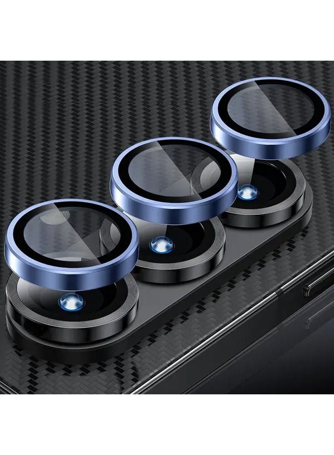 حامي عدسة الكاميرا الزجاجي المقوى لسامسونج جالاكسي زد فولد 7 الأزرق مع صينية التثبيت - Image 1