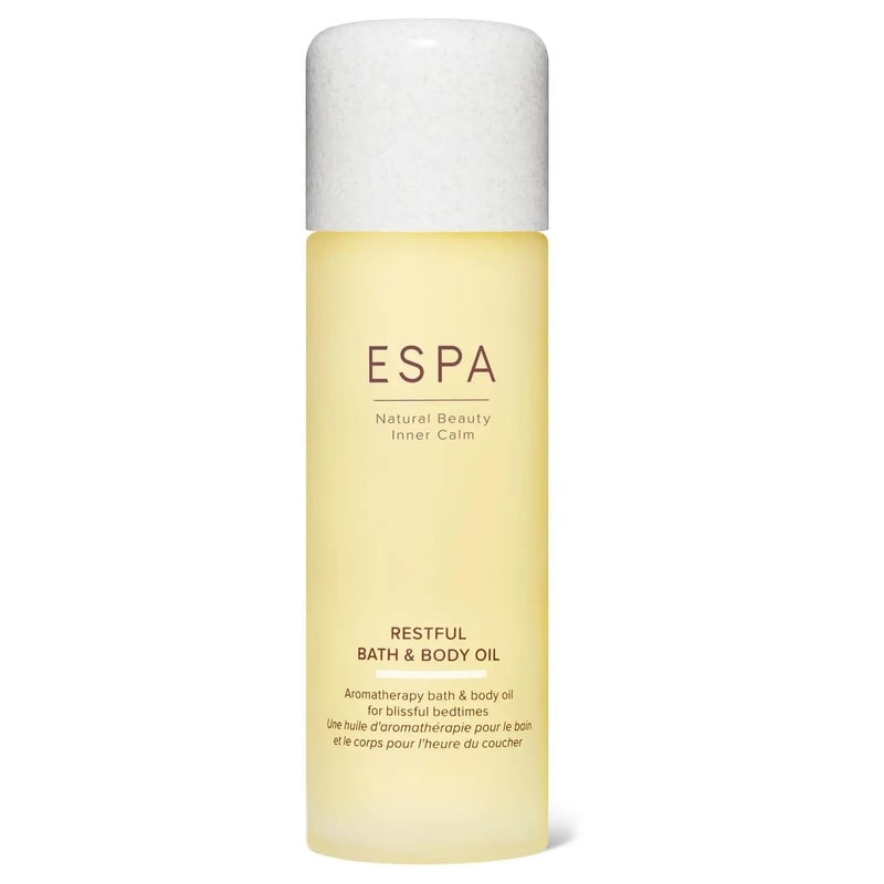 ESPA Restful Bath Body Oil 100ml Lavender Clary Sage Eucalyptus