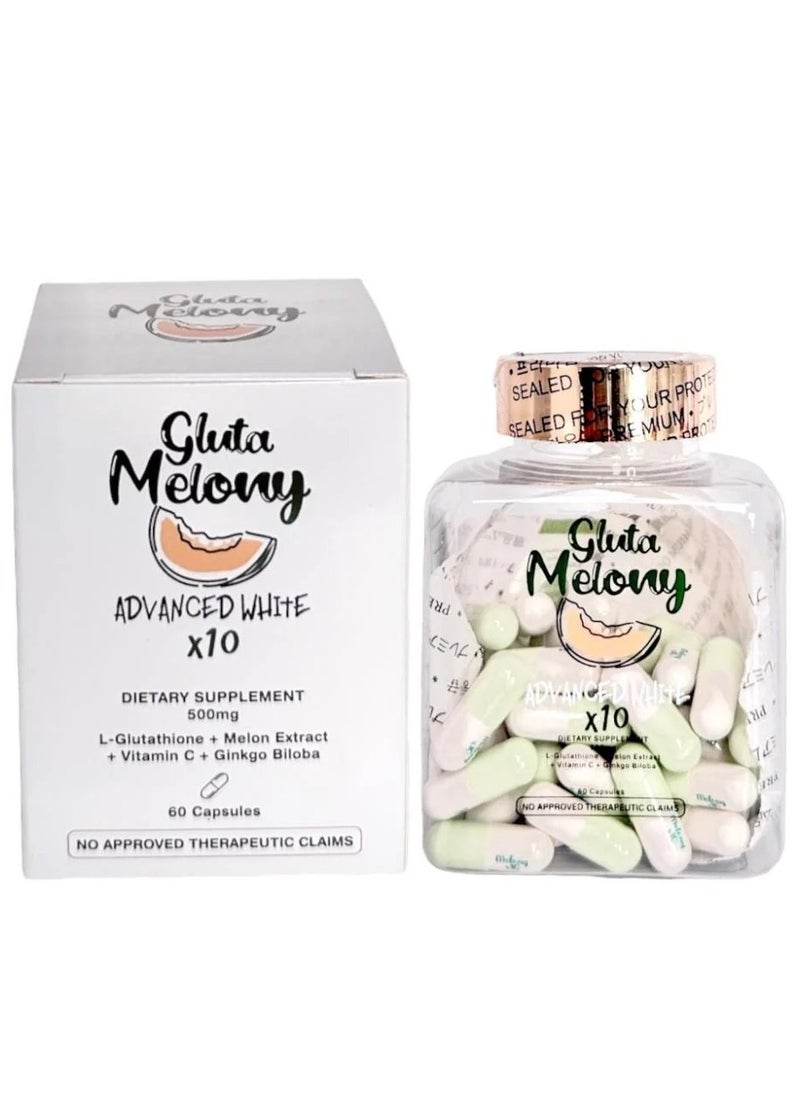 Aishi  Gluta Melonie Advance White x 10 - 60 Capsules 