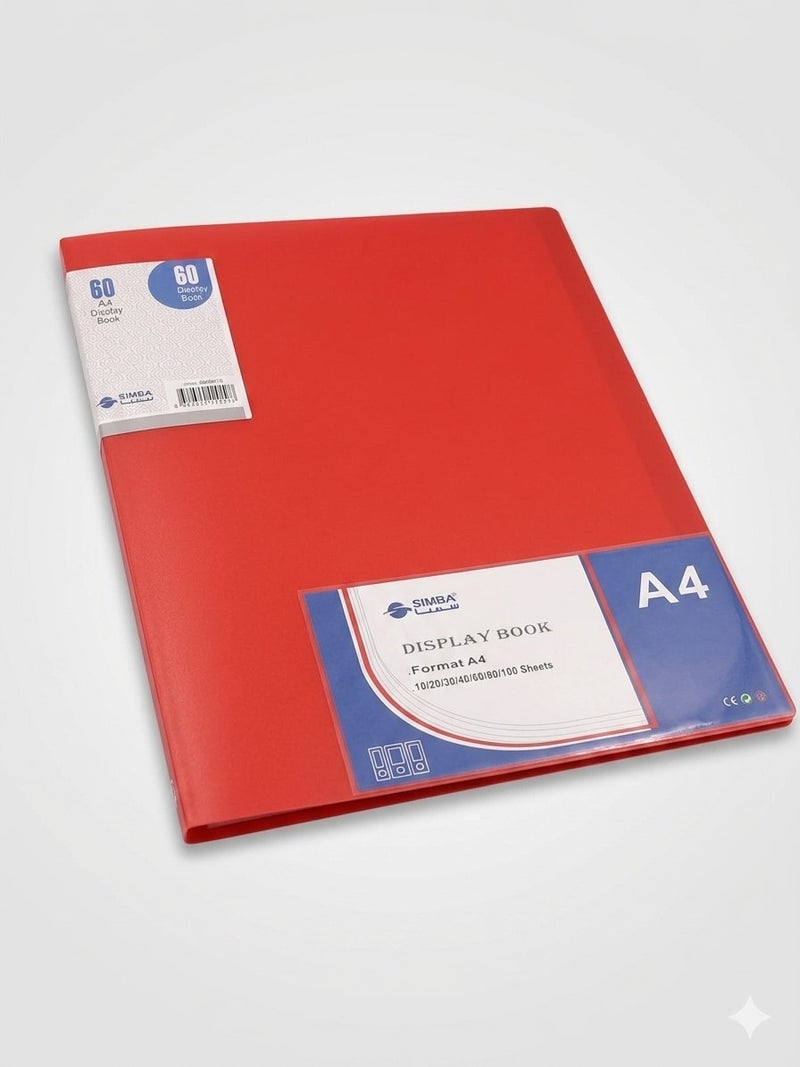 Simba Document Holder 60 Pockets Orange A4 Model DB8515
