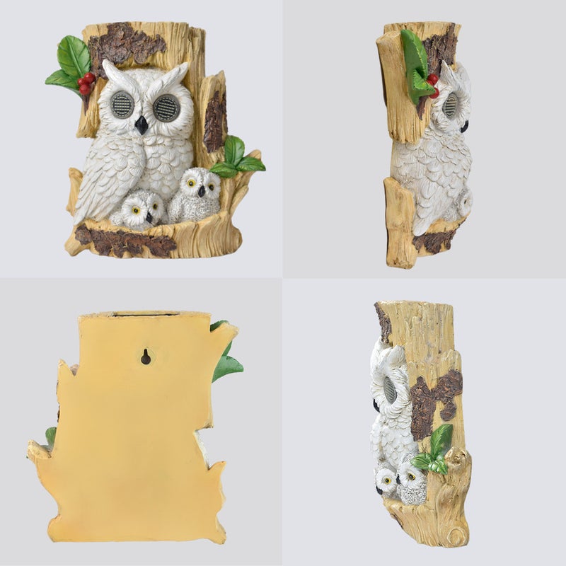 Resin Rotating Eyeball Animal Statue Solar Light for Garden Breathing Light Home Decor - Image 2
