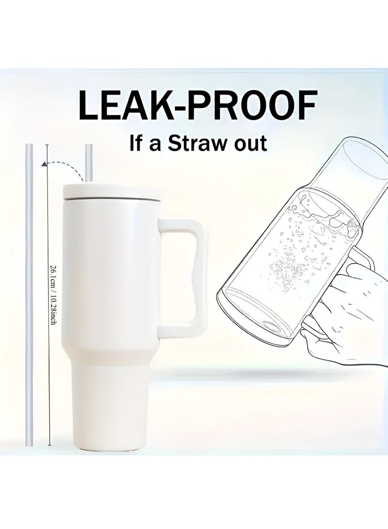 كوب معزول مفرغ من الهواء سعة 1200 مل مع غطاء وقشة للماء والشاي المثلج أو القهوة - Image 3