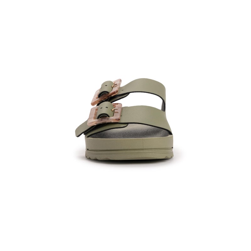 MUK LUKS Women's Grand Cayman Sandal, Light Olive, 8 - Image 4