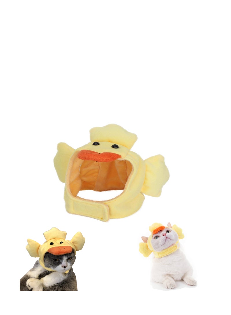 SYOSI Animal Shape Pet Hat Cute Animal Duck Shape Soft for Pet Cat Gift Festivals Parties - Image 4
