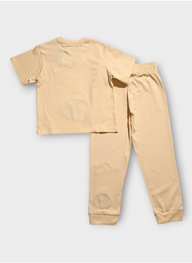 Peanuts Cartoon Character Peanuts Printed Toddler pajama Set, White  - Image 4