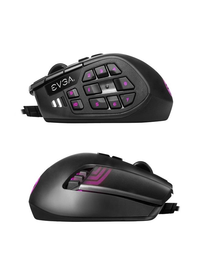 EVGA X15 MMO Gaming Mouse, 8k, Wired, Black, Customizable, 16,000 DPI, 5 Profiles, 20 Buttons, Ergonomic 904-W1-15BK-KR - Image 3