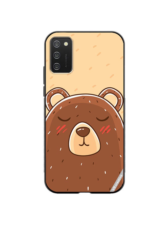 VR CREATIVE Protective Case Cover For Samsung Galaxy A02s Sleeping Bear Design Multicolour - Image 1
