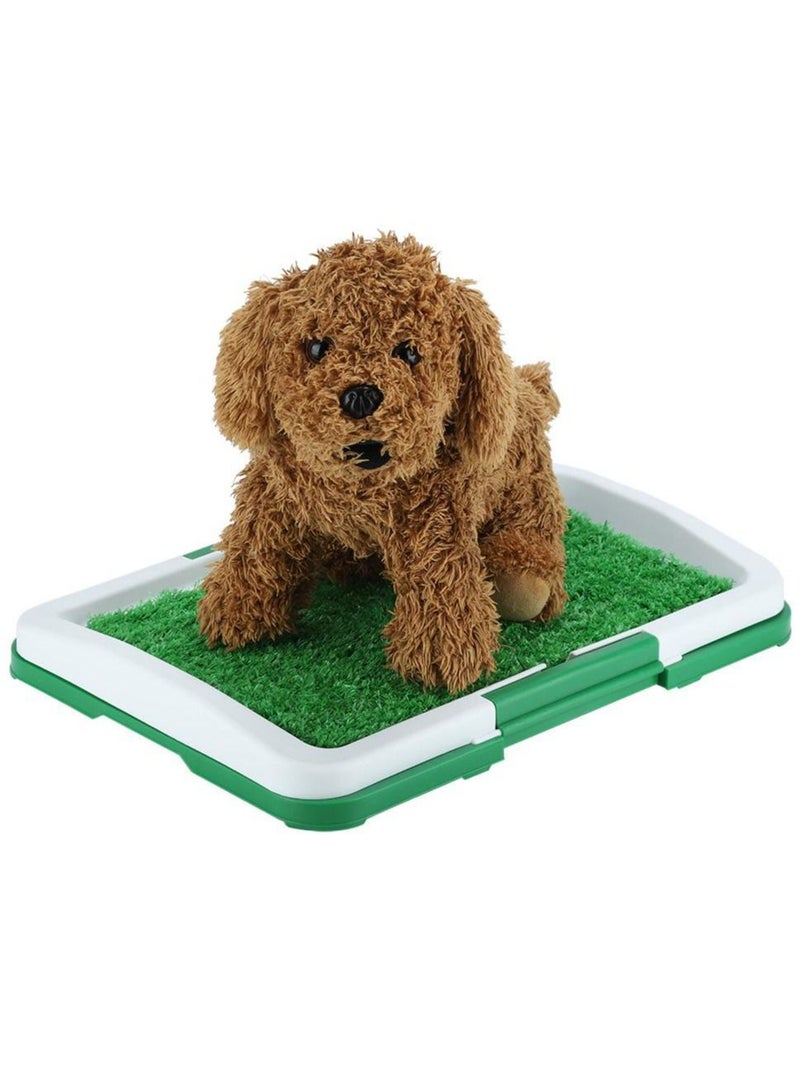 DubaiGallery Dog Litter Box Pad Potty Training Synthetic Grass Mesh Tray 3 Layer Pet Toilet for Dogs Indoor Outdoor Use - Image 1