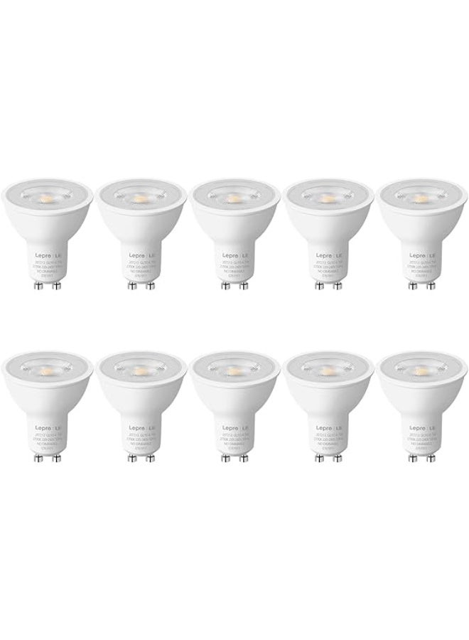 Lepro 【GU10 Bulb】Lepro GU10 LED Bulbs, Warm White 2700K, 38° Narrow Beam Spot Light, 4W 345lm Energy Saving Light Bulbs, 50W GU10 Halogen Spotlight Bulbs Equivalent, No Flickering, Non-dimmable, Pack of 10 - Image 1
