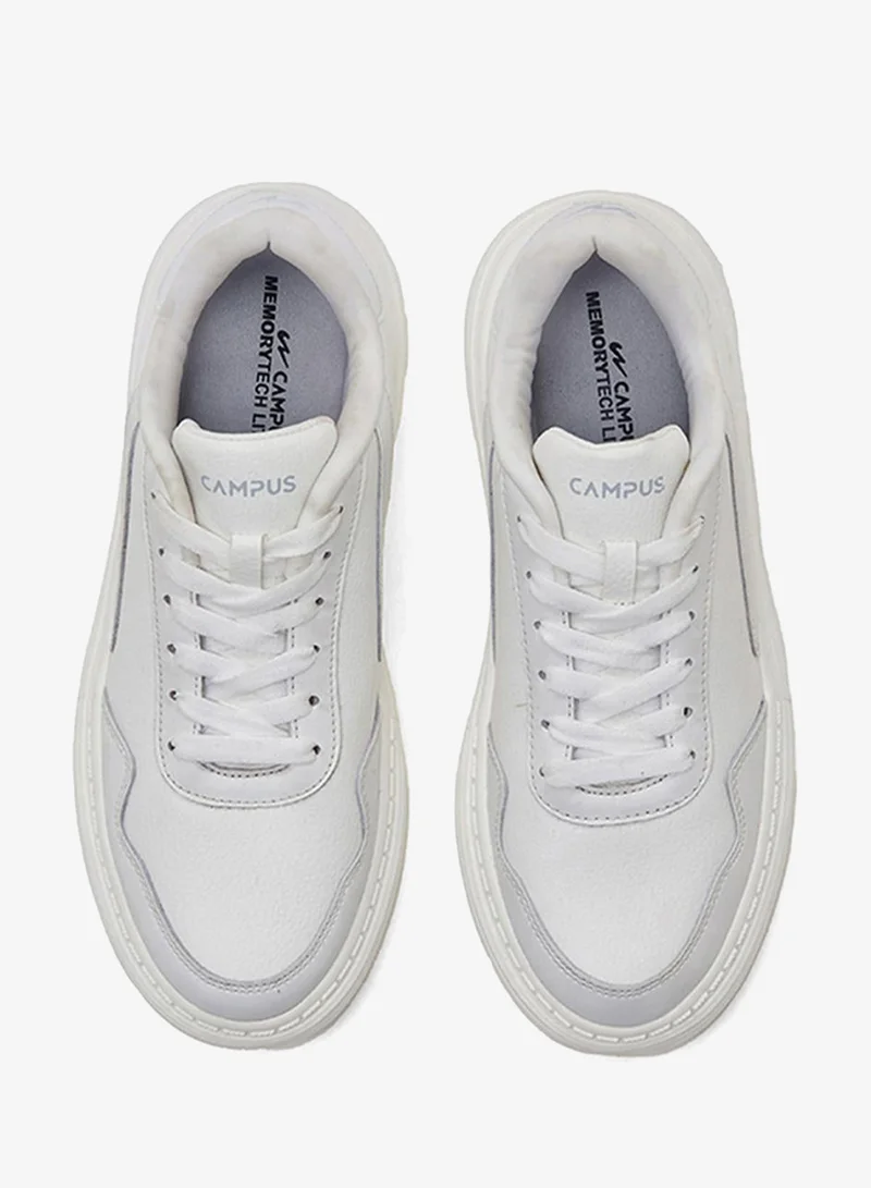 Campus DROID Women Droid Memory Foam Lace-Up Sneakers-White for Women | Best Price UAE