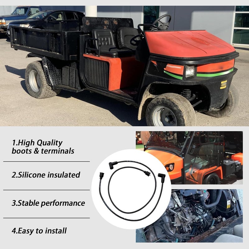 XTPTFABS 2PCS Ignition Spark Plug Wire Set 501613 for Cushman Truckster Haulster 18hp 22hp OMC Engines - Image 5