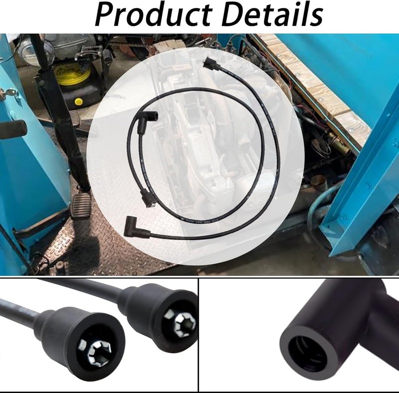 XTPTFABS 2PCS Ignition Spark Plug Wire Set 501613 for Cushman Truckster Haulster 18hp 22hp OMC Engines - Image 4