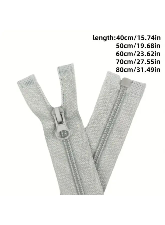 Beige 50CM 3 Nylon Zipper Single End Open Durable Plastic Zipper For Clothing And Crafts - Image 3