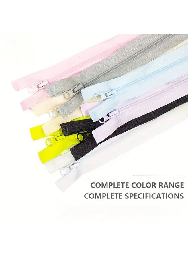 Beige 50CM 3 Nylon Zipper Single End Open Durable Plastic Zipper For Clothing And Crafts - Image 2