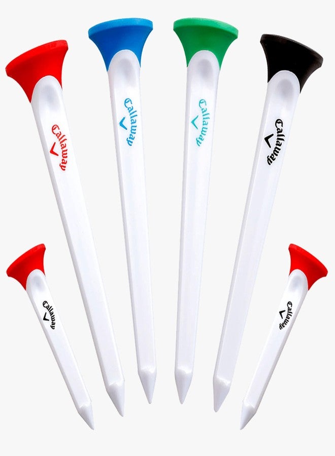 Callaway Par-Tee Plastic Golf Tees, White, 4 Pack - Image 1