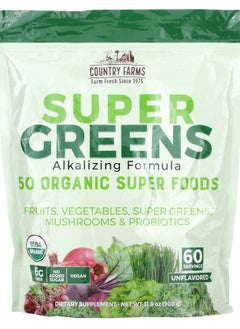 COUNTRY FARMS Super Greens Alkalizing Formula Unflavored 31.8 oz (900 g) 