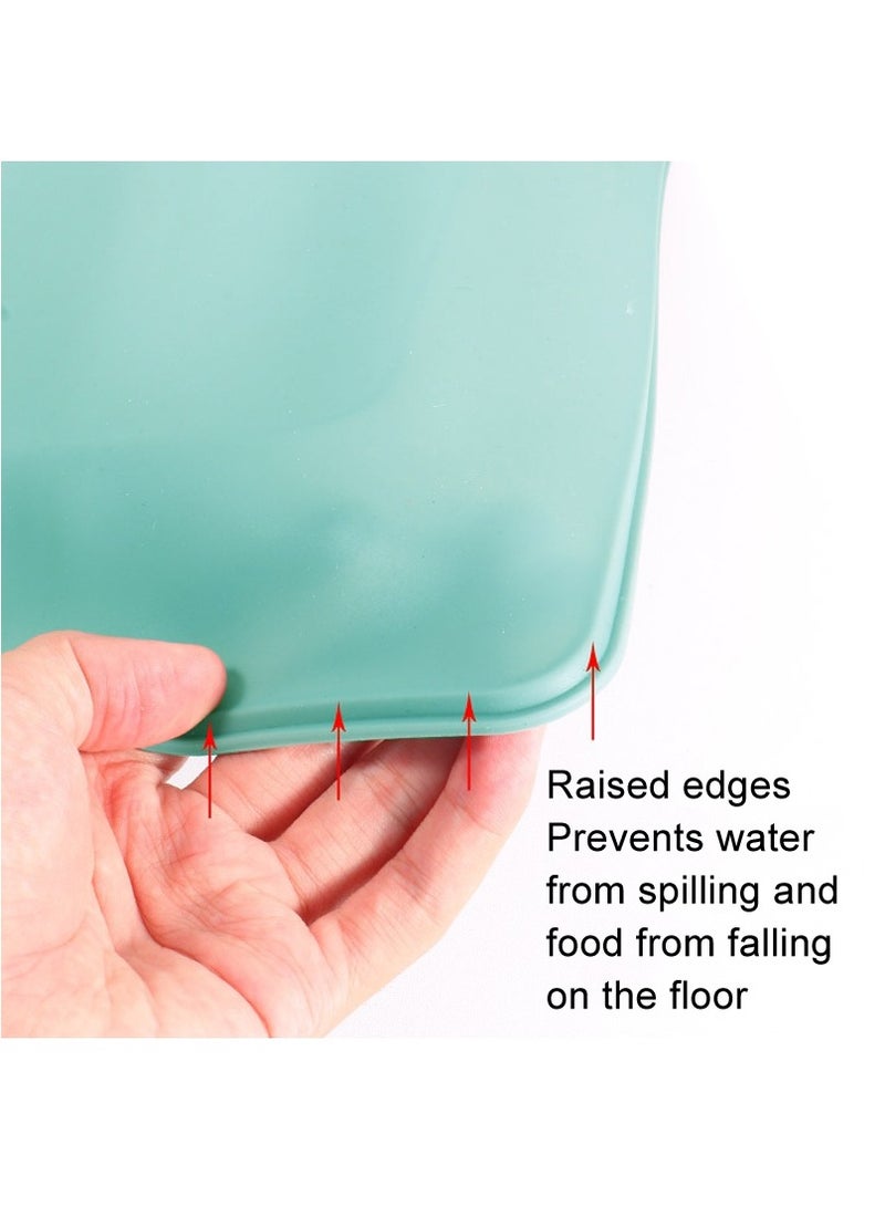 Pet Bowl-Silicone Folding Pet Bowl, Non-Slip Dog And Cat Double Bowl, Storage Bag Dog Bowl, Outdoor Pet Portable Folding Cat And Dog Bowl (Green) - Image 5