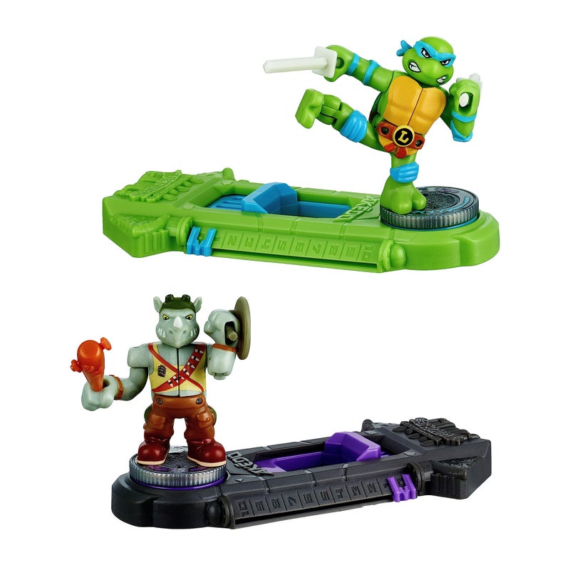 AKEDO Legends of Akedo Teenage Mutant Ninja Turtles. Mini Battling Warriors Versus Pack Leonardo Vs Rocksteady Small - Image 3