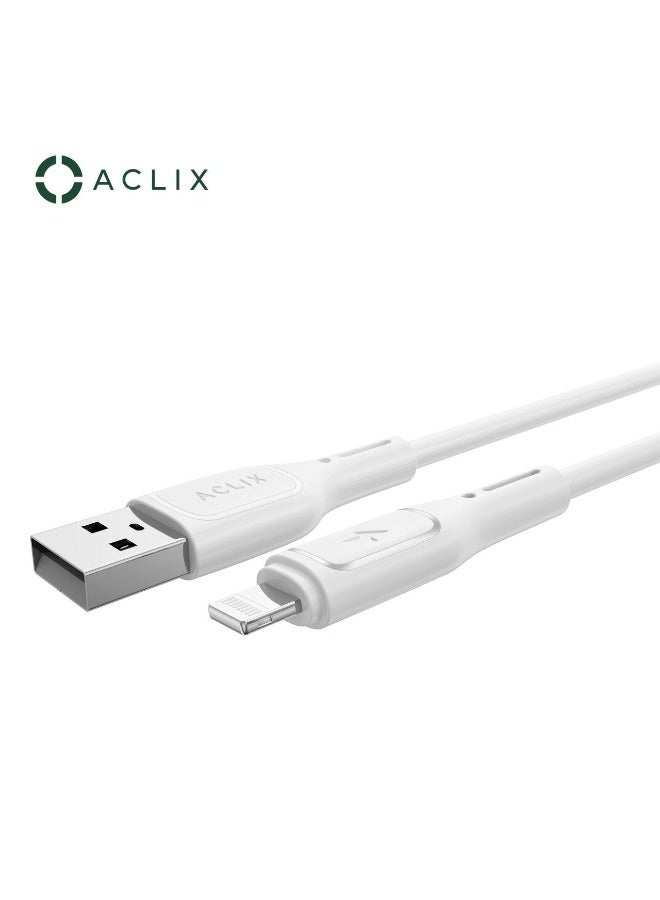 ACLIX Usb-A Cable, Usb-A To Usb-Lighting Cable, Usb A Charger Cable - 1M White - Image 2