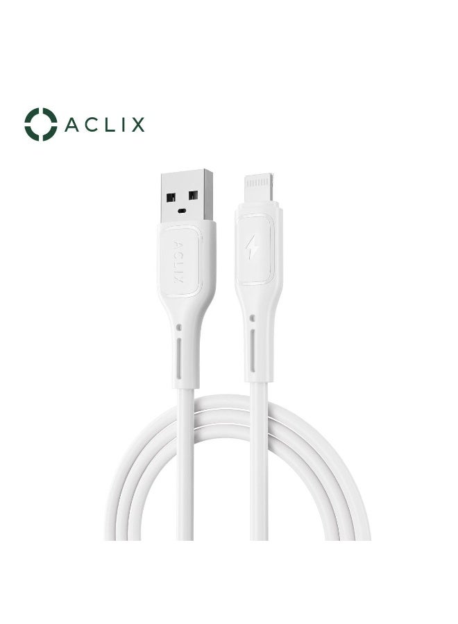 ACLIX Usb-A Cable, Usb-A To Usb-Lighting Cable, Usb A Charger Cable - 1M White - Image 3