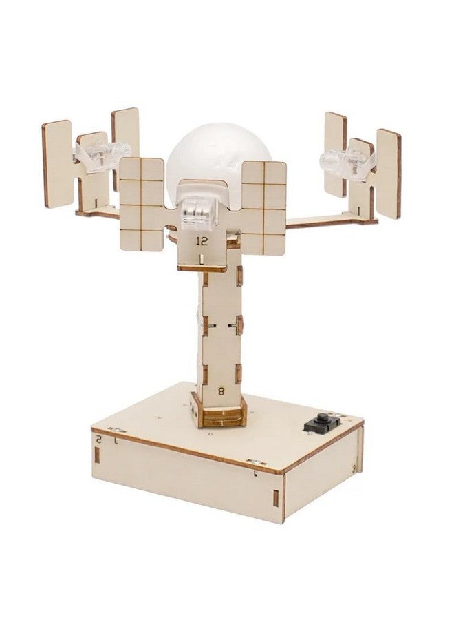 ريس 52 نموذج قمر صناعي متزامن اصنعه بنفسك، ألعاب STEM، مجموعة أدوات تجريبية علمية، تعليم، ألعاب ألغاز خشبية للأطفال - Image 3