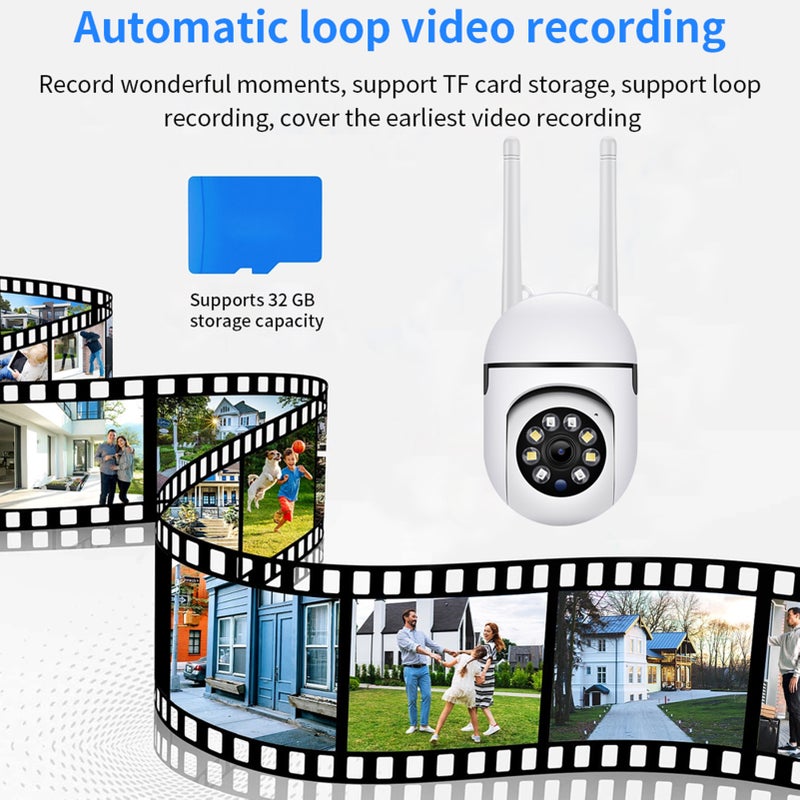 نظام كاميرا واي فاي ذكي بدقة 1080P - كاميرا مراقبة لاسلكية قابلة للدوران بزاوية 360 درجة مع رؤية ليلية واتصال ثنائي الاتجاه وسيطرة عن بعد عبر التطبيق - كاميرا لاسلكية تعمل بالطاقة عبر USB للمنزل والمكتب والمناطق الخارجية والداخلية - Image 5