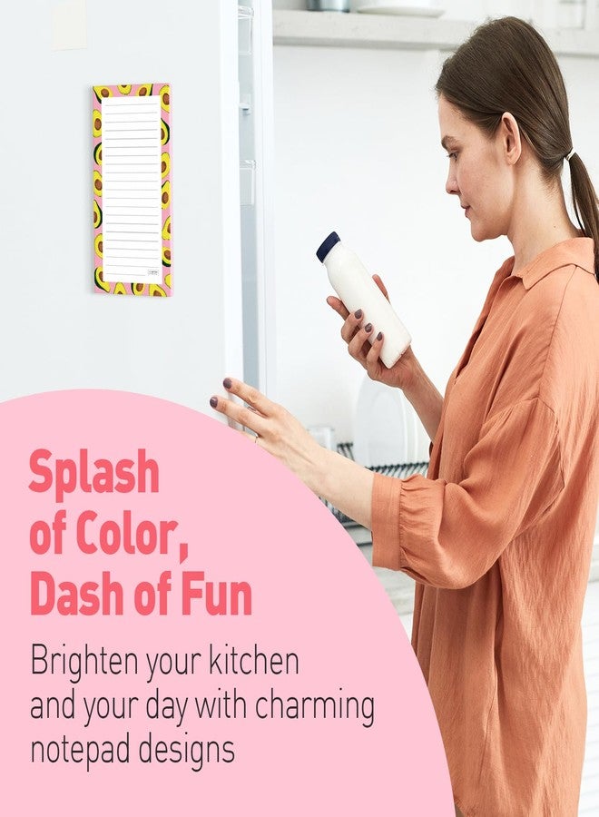 Sweetzer & Orange S&O Magnetic Notepads for Refrigerator 4 Pack - Fun Fruity Magnetic Note Pad for Fridge Sets - Magnetic List Pads for Refrigerator - Magnet Notepads for Refrigerator - 3.5” x 7”, 45 Pages - Image 4