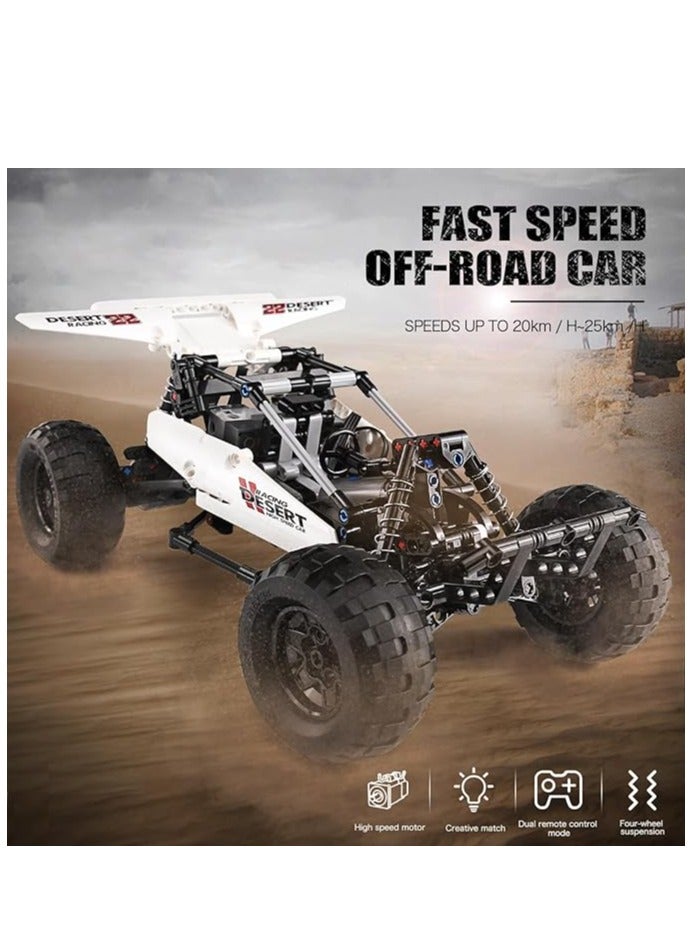 mould king 18001 Desert Racing Building Kit, Remote Control Off-Road Buggy Racer Car Toy Educational Building Blocks Set, for Boys and Girls (394 Pieces)  - Image 2