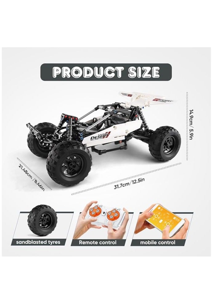 mould king 18001 Desert Racing Building Kit, Remote Control Off-Road Buggy Racer Car Toy Educational Building Blocks Set, for Boys and Girls (394 Pieces)  - Image 3
