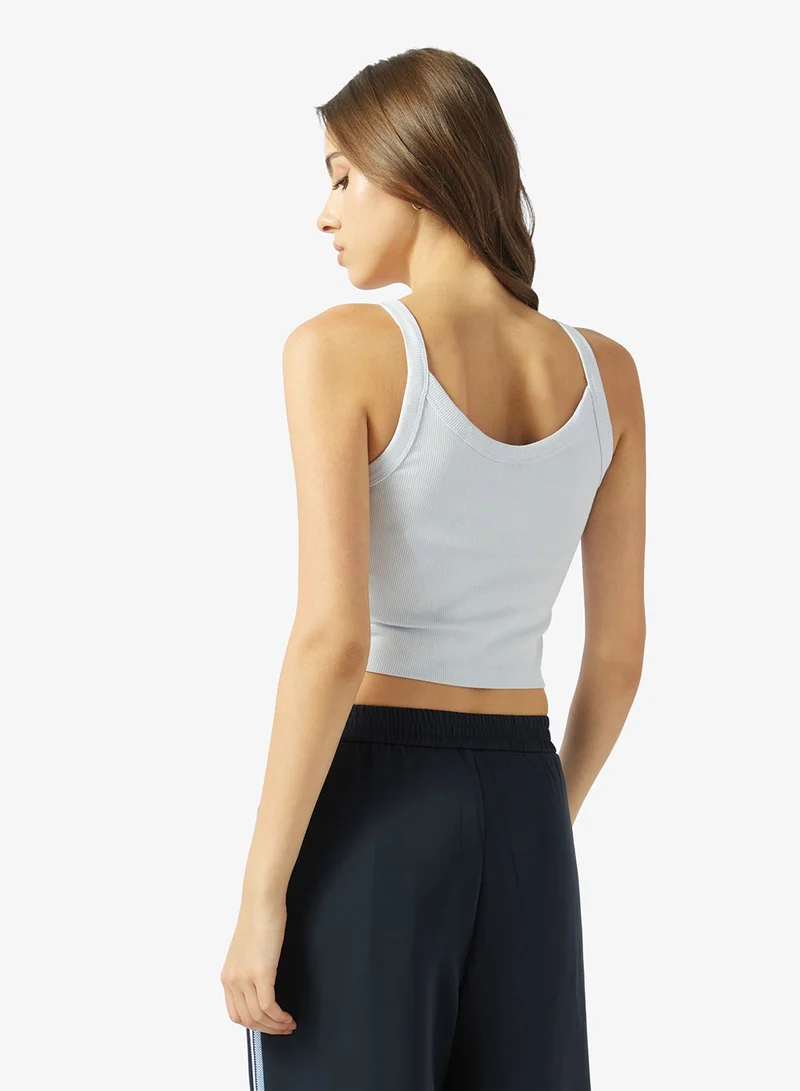 GUESS Square Neck Rib Knit Tank Top