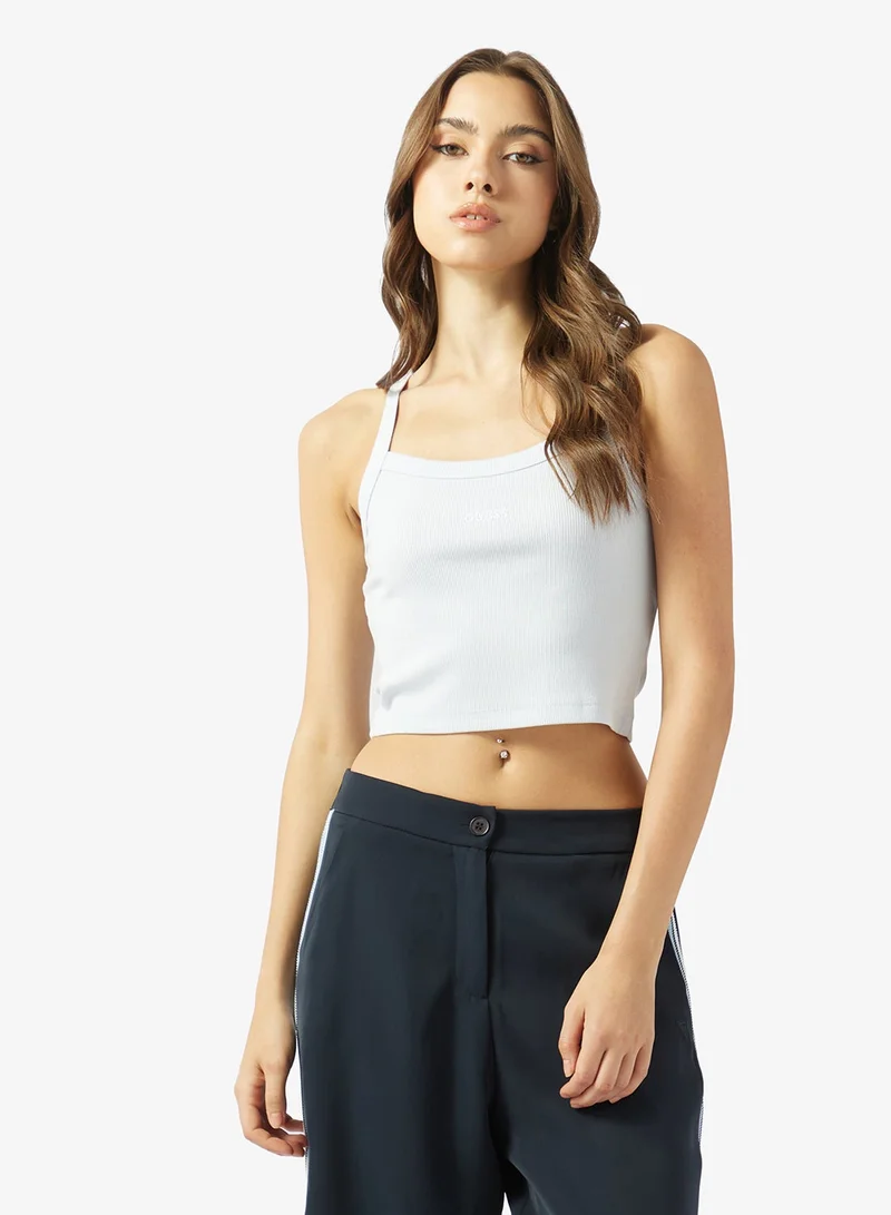 GUESS Square Neck Rib Knit Tank Top