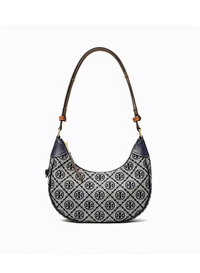 شنطة توري بورش هوبو نسائية مونوغرام كحلي | Tory Burch Bag