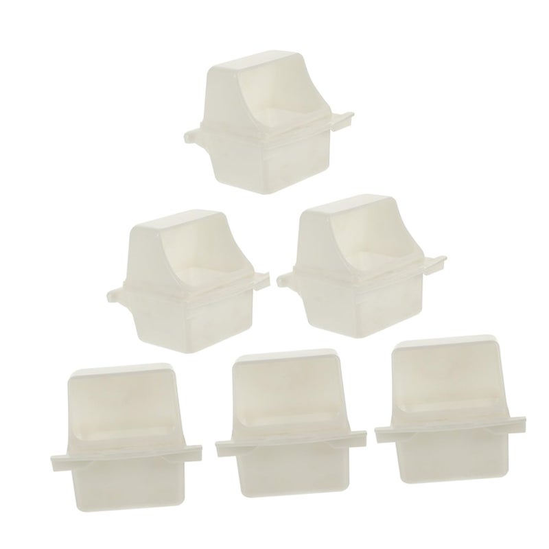 6 Pcs Plastic Bird Feeding Station with Hanging Cups for Parakeets Cockatiels and Small Parrots Cage Accessories - Image 2
