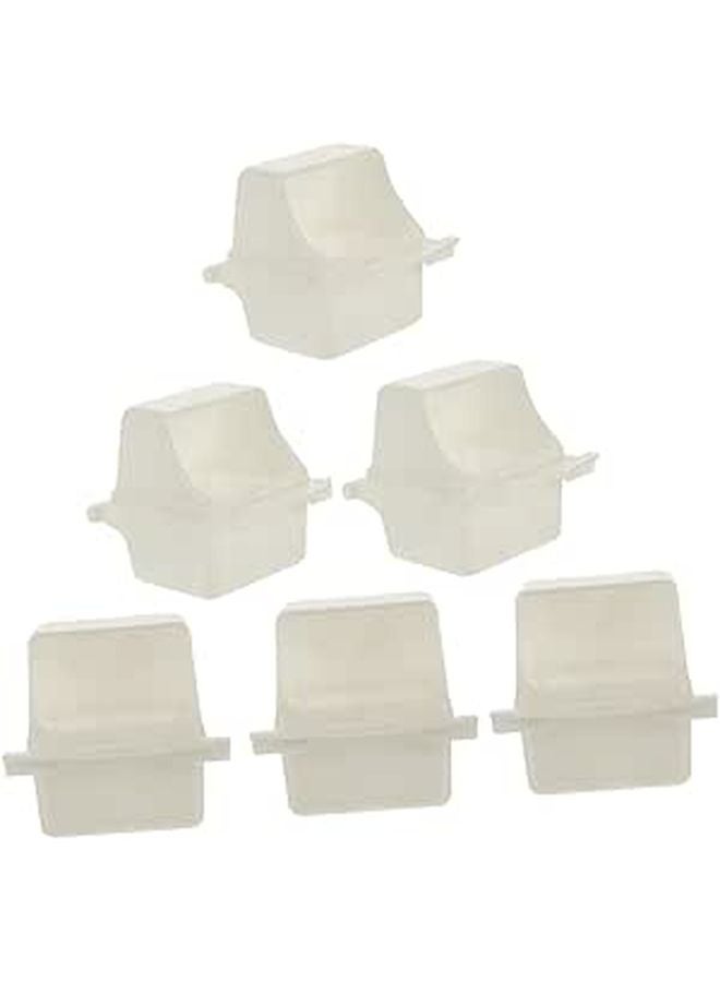 6 Pcs Plastic Bird Feeding Station with Hanging Cups for Parakeets Cockatiels and Small Parrots Cage Accessories - Image 1