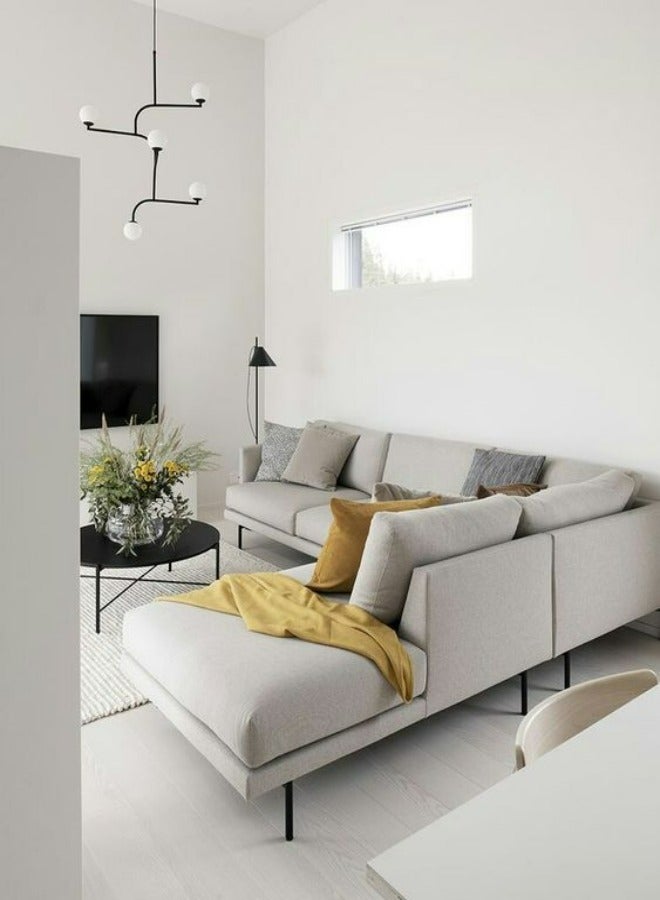 HODGE Sofa size 300x180, oil color, made of durable Swedish wood and Super Soft fabric, Safa Al Madinah - Image 1