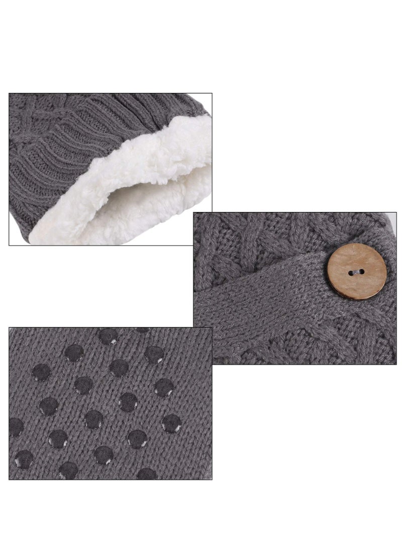 SYOSI Slipper Socks Warm Fluffy Socks Super Soft Fuzzy Socks Winter Knit Socks Fleece Lined Home Socks for Men and Women，Slippers fluffy socks comfortable thick fleece winter warm plush stockings  - Image 4