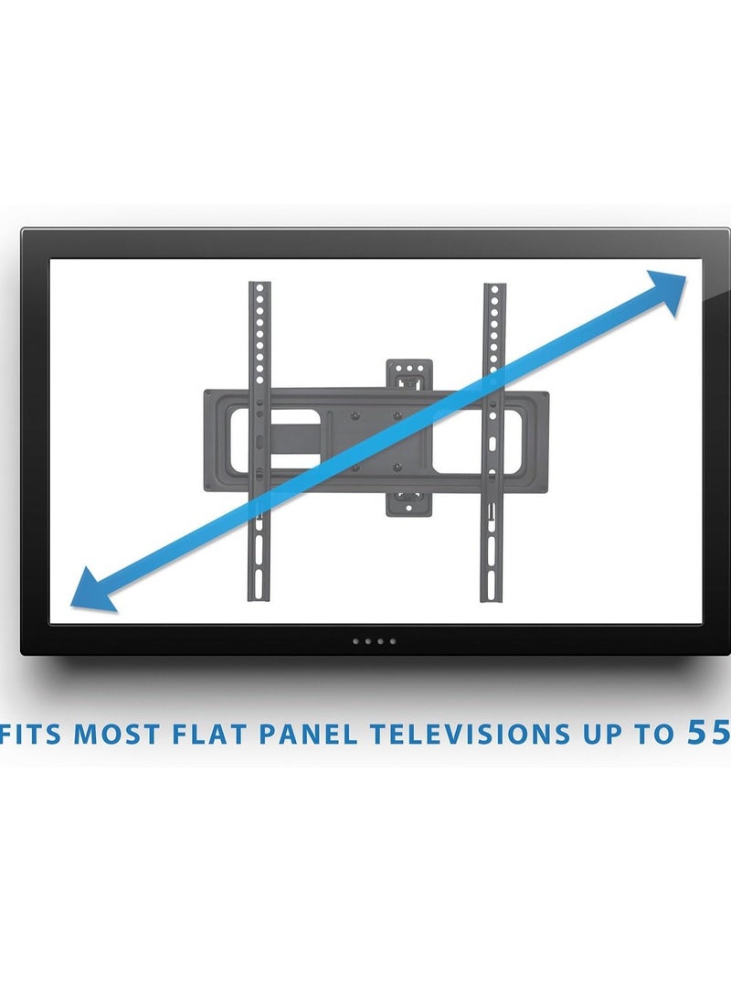 ELTRAZONE Swivel TV Wall Mount Bracket with Full Motion Articulating Arm 17-Inch Extension for 50-55 Inch LED, LCD, OLED Plasma TVs, 180 Deg Swivel 15 Deg Tilt - Image 4