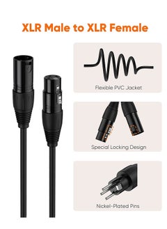 Excefore XLR Microphone Cable, 6 FT XLR Male to XLR Female Balanced 3 PIN Mic Cables for Recording Applications,Mixers,Speaker Systems,DMX Lights  - Image 4