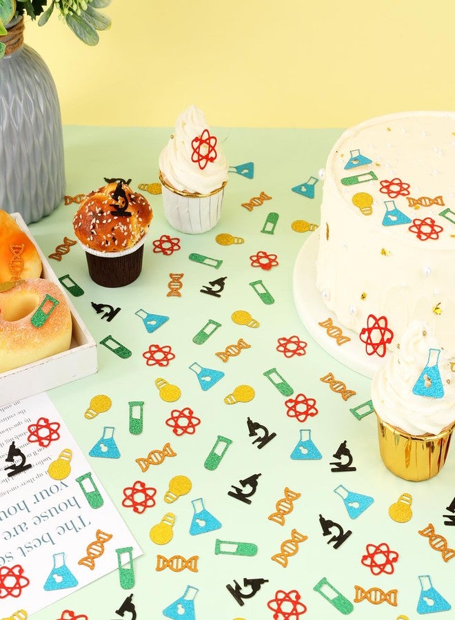 Fangleland 200pcs Science Confetti Birthday Party Decorations for Boys Girls, Scientist Slime and Fun Theme Happy Birthday Celebration Party Supplies Paper Confetti Table Home Decor - Image 5